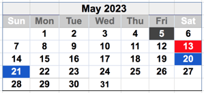 May 2023